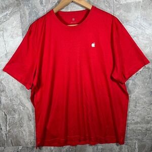 Apple Store Employee T-Shirt Size XL Red Crew Short Sleeve Casual Tee  Workwear